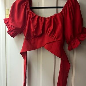 Elegant Red Women's Top